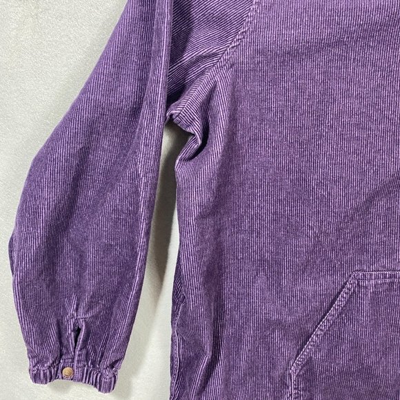 CJ Banks 1X Shirt Jacket Purple Corduroy Stretch Zip Up Shacket - Picture 6 of 10